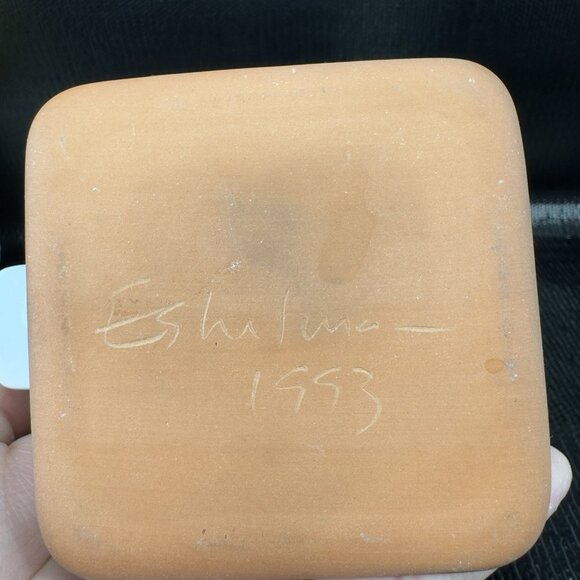 Vintage 1993 Hand Made RedWare Coffee Mug Cup Udderly Cow Pattern Mug Signed VTG - Picture 5 of 13